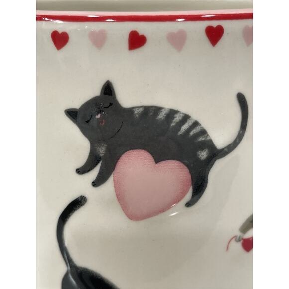 CATS 3D Pet Love Hearts Ceramic 20.6 Oz Cat Coffee Tea Mug Valentine's Day Gift - Picture 8 of 15